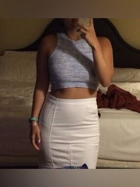 LOVE TREE Knit Crop Racerback Top